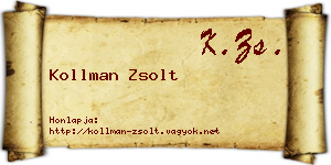 Kollman Zsolt névjegykártya